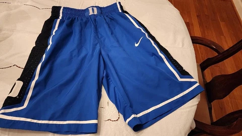 DUKE BLUE DEVILS NIKE DRI-FIT GAME SHORTS MENS SIZE LARGE NCAA BASKETBALL ACC Cover