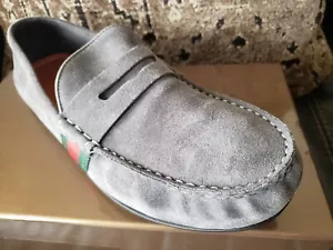 Gucci Kanye Flagge Herren grau Wildleder fahren Mokassin Halbschuh Gr. 8,5-G UK/9,5 US $ 875 - Bild 1 von 19