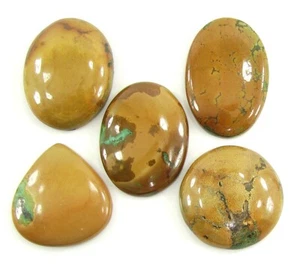 209.45 Ct Natural Tibet Turquoise Loose Gemstone Cabochon 5 Pcs Stone Lot- 20114 - Picture 1 of 3