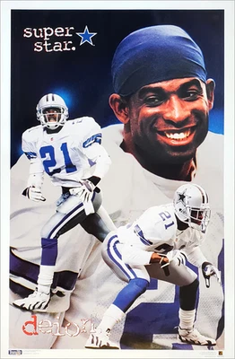 DEION SANDERS "SUPERSTAR" DALLAS COWBOYS NFL METAL SIGN 8x12IN - Image 1 of 4