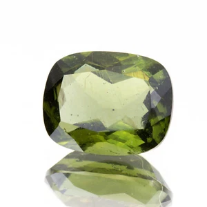2.17ct MOLDAVITE faceted loose gem RECTANGLE 9x7MM #CM950 - Picture 1 of 2