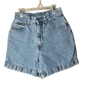 Calvin Klein Jeans Blue Vintage High Rise Denim Rolled Hem Mom Shorts 6 - Picture 1 of 12