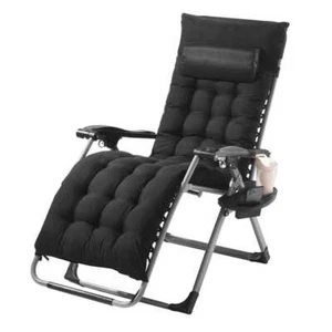 Zero Gravity Chair 26 in. Recliner 500 lbs. Capacity Adjustable Lounge Chair Bla - Picture 1 of 8