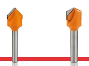 V-Nutfräser für Alu-Verbundstoffe - SW 135mm, d 18mm, D 8mm, GL 59mm - Bild 1 von 2