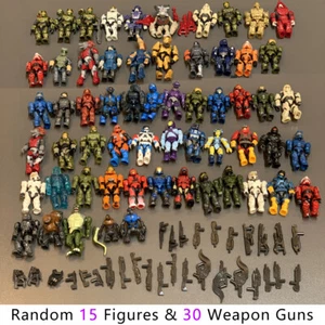 Random 15Pcs Mega Bloks Construx Halo UNSC Spartan Marine Elite Figure 30 Weapon - Picture 1 of 6