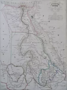 Egypt Abyssinia Nubia Red Sea Nile River Cairo Addis Abababa 1846 Thierry map - Picture 1 of 4
