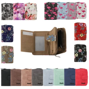 Damen Riegelbörse Geldbeutel Geldbörse Damenbörse Portemonnaie Wickelbörse Börse - Bild 1 von 23