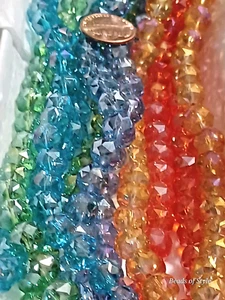 Faceted Glass Beads Lot Round Crystal Transparent 12mm Loose Bead Jewelry 40pcs - Picture 1 of 2