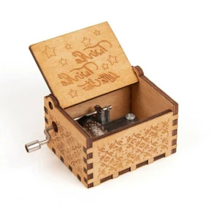 Toy Kid Gift Handmade Wooden Hand Crank Music Box Twinkle Twinkle Little Star - Picture 1 of 6
