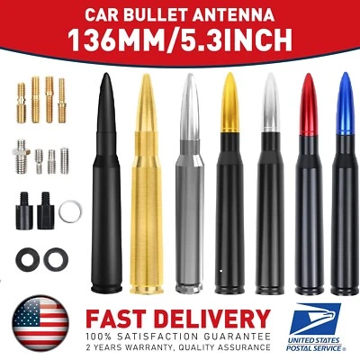 Antena bala corta universal calibre 50cal repuesto para Toyota Dodge RAM Foto 1 de 4