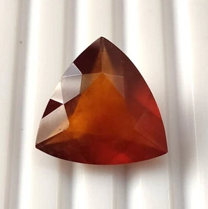 16X16 mm Trillion Cut Hessonite Garnet Natural Faceted Loose Gemstone 11.15 CTS - Picture 1 of 5