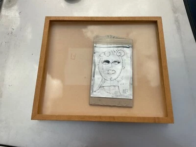 Pintura de mídia mista Michael Gregor Nova York 1995 emoldurada nº 2 - Imagem 1 de 4