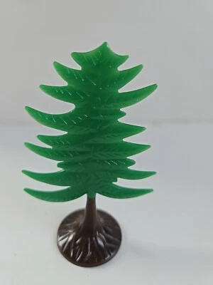 Vintage Plasticville Evergreen Pine Tree Dark Green O S Scale - Image 1 of 4