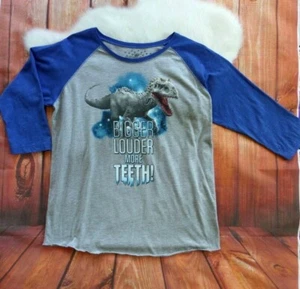 Universal Studios Jurassic World Big Kids 2/3 Sleeves Baseball Tee size XL - Picture 1 of 5