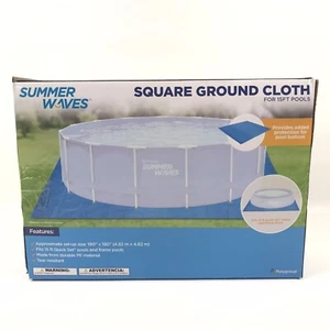 Summer Waves Polygroup® Square Ground Cloth for 15ft Pools - NEW! 🔥🔥🔥 - Picture 1 of 1