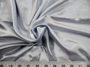 Fabric Charmeuse Silky Bridal Satin Apparel Silver CS15 - Picture 1 of 1