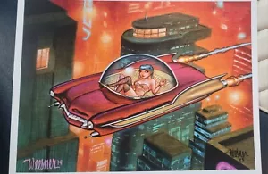 Firmado Keith WEESNER de Colección Ciencia Fi BURBUJA TOP ReTro Nave Espacial Personalizada Hot Rod PinUp - Imagen 1 de 5