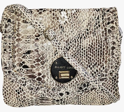 BOLSO BANDOLERA ELLIOTT LUCCA CUERO PITÓN ROJO CIERRE SOLAPA MAGNÉTICO DE COLECCIÓN SIN USAR Foto 1 de 4