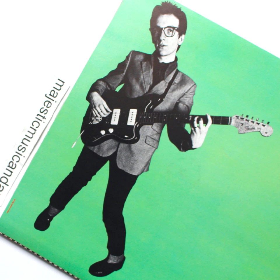 RARE GREEN COVER ORIGINAL 1977 ELVIS COSTELLO AIM VINYL LP EX RARE - Image 1 of 4