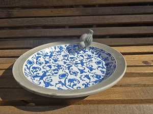 bain d'oiseaux en céramique Avec Des Oiseaux - Imagen 1 de 5