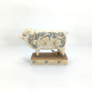 Figura Jim Shore Heartwood Creek White Woodland Enesco Cerdo ""Cerdo Salvaje" Usada - Imagen 1 de 17