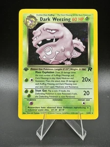 Pokémon Dark Weezing 1st Edition 14/82 Team Rocket Holo Rare - Picture 1 of 2