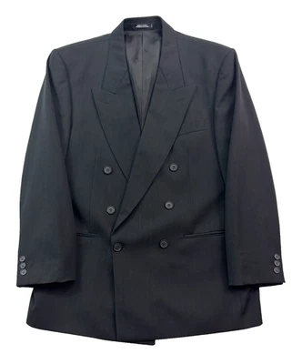 Chaqueta Blazer Abrigo Deportivo De Colección Yves Saint Laurent 44R Carbón Doble Pecho Foto 1 de 4