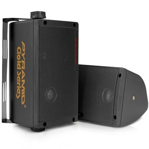 PYRAMID 300W 3-Way Car Audio Mini Box Speakers Indoor Stereo System (Pair) 2060 - Picture 1 of 10