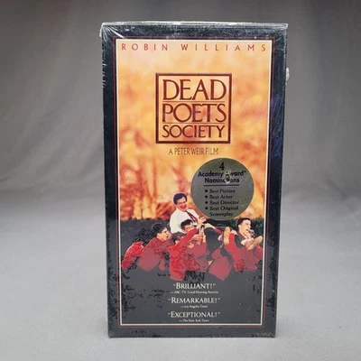 Vintage Dead Poets Society VHS Tape New Sealed Robin Williams Touchstone Video - Image 1 of 4