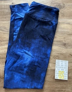 NEW RELEASE LuLaRoe OS One Size Leggings Beautiful Blue Tie Dye Print New - Picture 1 of 3