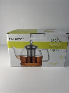 Hiware 1000 ml Glas Teekanne mit herausnehmbarem Teeei Neu im Karton - Bild 1 von 6
