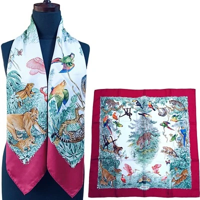 Hermes "EQUATEUR" Carre 90 Silk 100% Scarf Vintage Rare Cleaned - Image 1 of 4