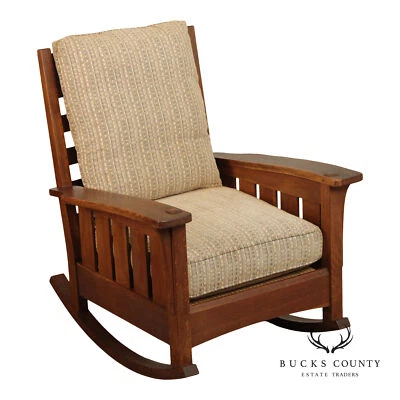 Stickley Mission Collection Oak Rocker - Image 1 of 4
