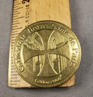 Moneda Ficha A53 2006 Catedral de Notre Dame París Francia Medalla Foto 1 de 2