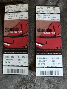 Elton John RED PIANO TICKET STUBS (Cesar's Palace Las Vegas) 2 Stubs 04.3.07 - Bild 1 von 2