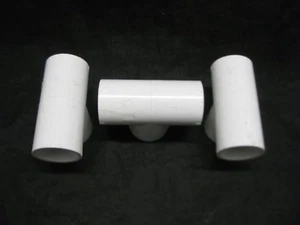 1" Spears Schedule 40 White PVC All Hub Tees Lot of 3 NOS - Picture 1 of 9