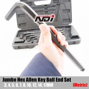 NDI Large Size Allen Key Set Metric Ball End 3MM-17MM ND0721 - Picture 1 of 5