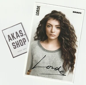 Lorde Rookie RC / Heidi Klum BRAVO 2014 Autograph Trading Card ULTRA RARE Royals - Bild 1 von 2