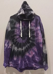 TCU Vintage Pullover Hoodie Purple Tie-Dye Womens Coliseum 90s Size XL - Picture 1 of 4