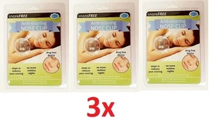 LOTE 1x 2x 3x Clip Nariz Anti Ronquidos Detener Ronquidos Silicona Ayuda para Dormir Noche con Estuche - Imagen 1 de 12