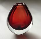 ORREFORS SOMMERSO RUBY RED 1960’s VASE SVEN PALMQUIST