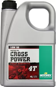 Motorex Cross Power 10W50 4T aceite de motor totalmente sintético JASO MA2 API SN 4 litros - Imagen 1 de 3