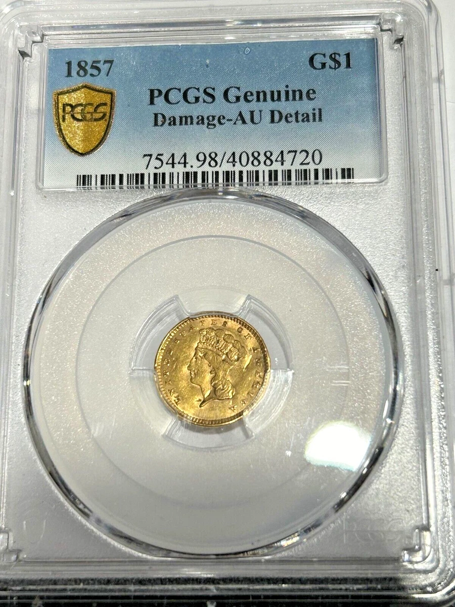 1857年 アメリカ インディアンプリンセスヘッド1ドル金貨 品位90% 1857