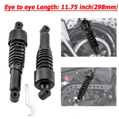 Amortiguadores de suspensión trasera de 11,75" para Harley Road King Street Tour Glide Foto 1 de 4