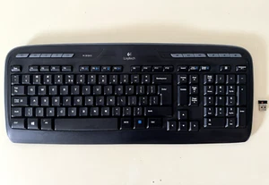 Logitech K330 Wireless Desktop Keyboard - US Layout Qwerty - Black - Afbeelding 1 van 9