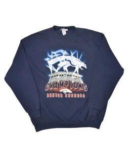 Vintage Denver Broncos Sweatshirt Mens XL SuperBowl Champions Crewneck USA Made - Picture 1 of 5