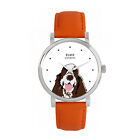 Toff London TLWS-50037 Ladies Brown And White Cocker Spaniel Dog Head Watch