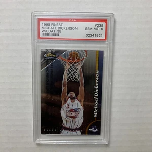 1998 Michael Dickerson Topps Finest Rookie w/Coating #239 - PSA 10 - Picture 1 of 5