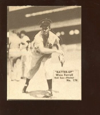 1936 Batter Up Baseball Card HIGH #174 Wes Ferrell - Image 1 of 2