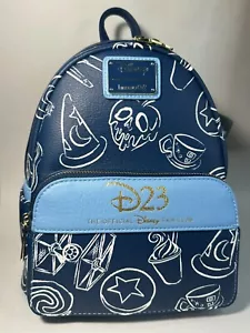 D23 Loungfly Mini Backpack Gold Member Exclusive NWT - Picture 1 of 8
